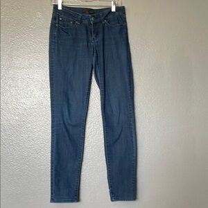 Prana Blue Skinny Jeans with Mid-Rise Waist